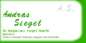 andras siegel business card