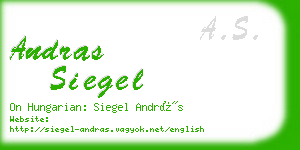 andras siegel business card